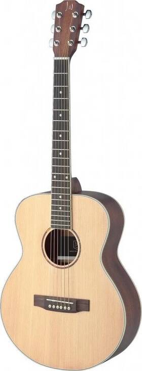 J.n Guitars 882030224867 Asyla Series Mini Auditorium Acoustic Travel Guitar With Solid Spruce Top Le