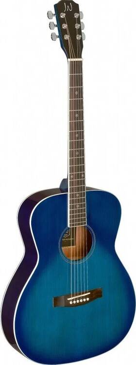 J.n Guitars 882030241468 Transparent Blueburst Acoustic Auditorium Guitar With Solid Spruce Top Bessi