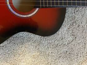 James Neligan 882030241475 Bessie Acoustic Guitar - Red