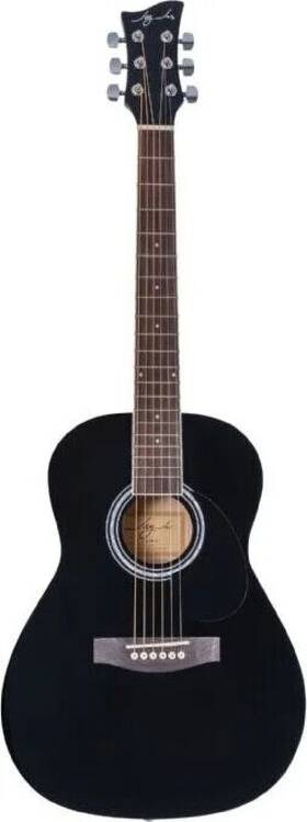 Jj43-bk-a Jay Turser Jay-jr Series 3/4 Size Dreadnought Acoustic Guitar. Black