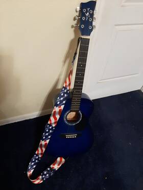 Jj43-f-a Jay Turser Jayturser Jay-jr Blsb Series Dreadnought Acoustic Guitar