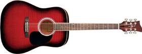 Jj45f-rsb-a Jay Turser Jay-j 45f Series Dreadnought Acoustic Guitar. Red Sunb