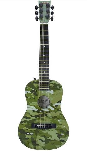 Jazwares First Act Discovery 445030541544 2019 30 Inch Acoustic Guitar Camo Green Camoflauge Euc