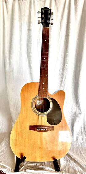 Jg-620-cn Johnson Acoustic Student Guitar With Foldable Portable Stand