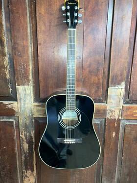 Jg-640-b Johnson Dreadnought Size Steel String Acoustic Guitar With Hard Shell Case