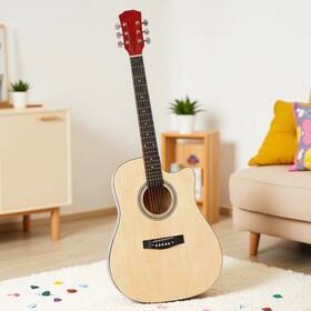 Jt-99636189 Juhomiee 41 Inch Beginner Acoustic Guitar Set - Dreadnought Cutaway Full Size Tuner Natural