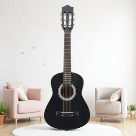Jt-90343856 Jutoop 30-inch Acoustic Guitar Set For Beginners - Om Body Basswood And Matte Black