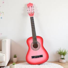 Jt-43383420 Jutrend 30-inch Acoustic Guitar Set For Beginners - Basswood Dreadnought Body And Pink