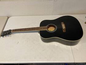 Ksr-6011-bk Kashmir Ksr-6011 Acoustic Guitar - Black Dreadnought 6-string Folk China