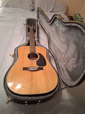 Kf-460 Kasuga 1972 Gakki Rare Vintage 12 String Acoustic Guitar With Case