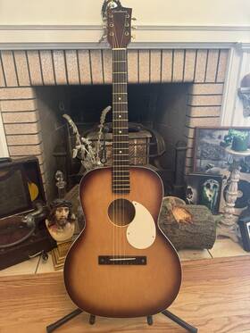 Kay/airline L7144 Vtg 1960s Acoustic Guitar With Bolt-on Neck All Original Beautiful