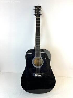 Kay K536bk Black 6 String Acoustic Guitar Dreadnaught