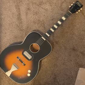 L4645-5160 Kay Acoustic-electric Parlor Guitar 6 String Sunburst L4645 5160