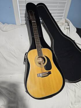 Kf-240 Kent Acoustic Guitar 12 String 1960s And 70s. Great Shape - Vintage Rare