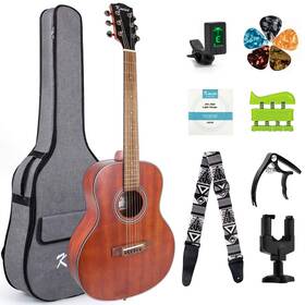 Mi2998-kus Kmise 6 String Right 4/4 Acoustic Guitar 38 Inch Gn01