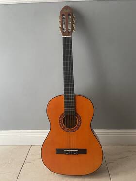 La Bella 106-34 Acoustic Guitar Model 106 Vintage 6 String 3/4 Size Dreadnought Classic