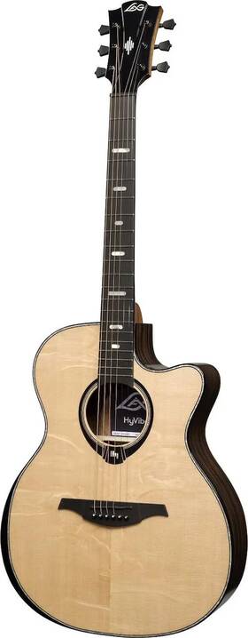 Lag Guitars Hv50ace Hyvibe 50 Auditorium Bevel Cutaway Gloss