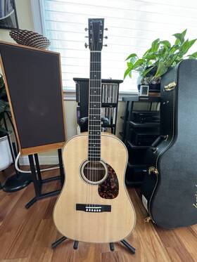 Sd-44-mh-e Larriv E Dreadnought Acoustic Guitar Natural 6 String With Hard Case