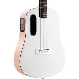 Lava Music L9200003 Me Play 36 Inch Acoustic Electric Guitar - Light Peach / Frost White