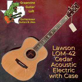 Lom-42 Lawson Lom- 42 Cedar Acoustic Electric And Rosewood With Case