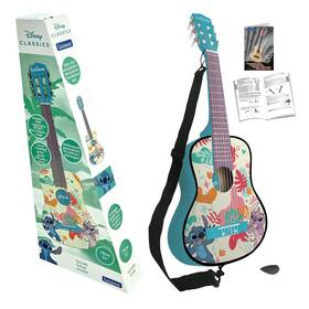 Lexibook 841874030126 Disney Stitch My First Wooden Acoustic Guitar 6 Nylon Strings 78 Cm 30 Inch