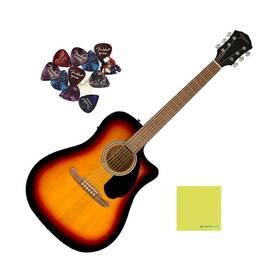0972713532 Liquid Audio Fender Dreadnought Acoustic Guitar Fa-125ce Walnut Fingerboard Sunburst Bund