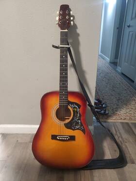48280 Lo Duca Acoustic Guitar/fairly Used. Still In Good Condition