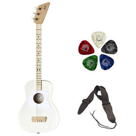 Loog 3 String Pro Acoustic Guitar With App Red
