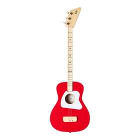 Loog 850003048147 Pro Acoustic 3-string Guitar For Kids Aged 7 Beginner - Red