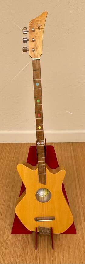 Lg2l Loog Ii Acoustic Guitar - Natural Wood Original Kickstarter Version With Stand