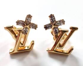 M02116 Louis Vuitton Lv Iconic Flower Earrings Excellent Condition