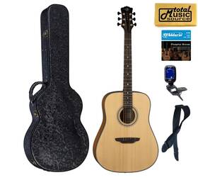Luna 683609911191 Model Art Rec D All Solid Acoustic Dreadnought Guitar Hard Case Bundle Luna 683609911191 Model Art Rec D All Solid Acoustic Dreadnought Guitar Hard Case Bundle