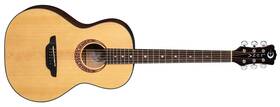 Luna 819998032654 Gyp Par Parlor Size Gypsy Acoustic Guitar With Gig Bag And Clip-on Tuner