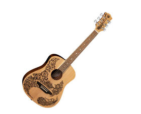 Luna Safari Henna Paradise Travel Guitar Pack Open Box