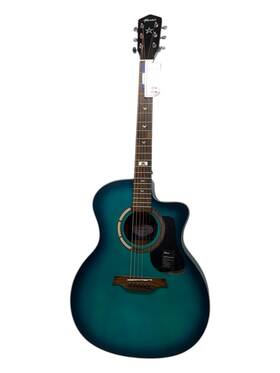 Wmp005321 Mantic Gt-1gcgr Acoustic Guitar Teal Cutaway Body