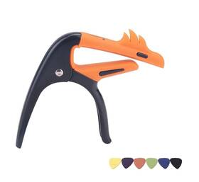 Mgc-2 Marssstilalo Cute Flamingo Delicated Acoustic Guitar Capo Ukulele With Picks Holder