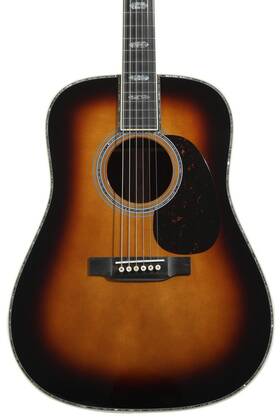 10cmcfglc24-020642 Martin Custom Shop Adirondack Spruce Dreadnought Acoustic Guitar - Vintage Burst