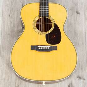10cmdfglc22-068136 Martin Custom Shop Om-28 Acoustic Guitar Ziricote Body Italian Alpine Spruce
