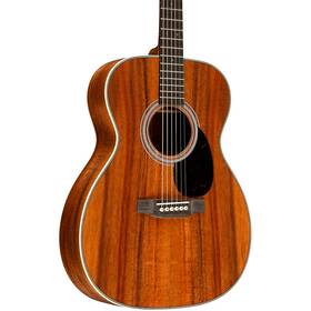 10cmdfglc23-069004 Martin Custom Shop All Flamed Koa Om Acoustic Guitar Natural