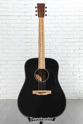 10cmdfglc25-012619 Martin Custom Shop 18 Style Dreadnought Acoustic Guitar - Black Top