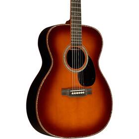 10cmefglc24-010080 Martin Cs 41 Style Spruce-wild Grain Rosewood Om Acoustic Guitar Ambertone Burst