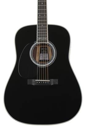10d35johnnycashl Martin D-35 Johnny Cash Left-handed Acoustic Guitar - Black