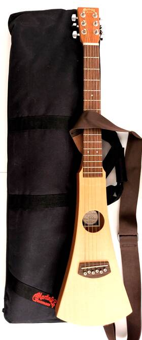 188-864 Martin And Co. Backpacker Travel Steel String Acoustic Guitar With Strap Bag