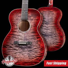 Martin 729789708012 Custom Shop Style 45 000-14f Acoustic Guitar - Quilted Maple Charcoal Ch