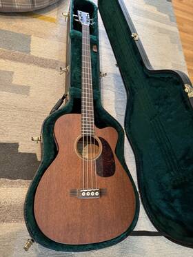 Martin Bc-15e Bass Acoustic Electric Guitar Mahogany Excellent Condition