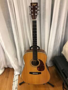 Martin G316h 1991 Goya Pro Setup Bone Saddle And Pins Backpack Gig Bag