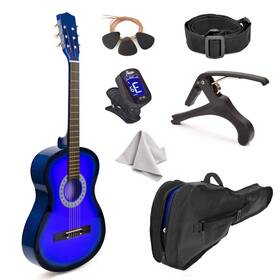 Master Play 731199519539 30 Inch Wood Classical Guitar With Case And Accessories For Kids/girls/boys/beg