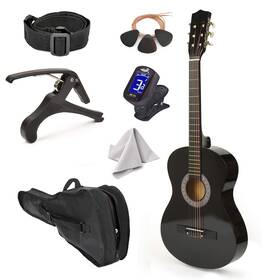 Master Play 731199521471 30 Inch Left Handed Wood Guitar With Case And Accessories For Kids/girls/boys/tee