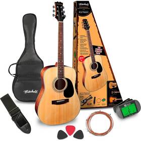 Mitchell 197881275723 D120pk Acoustic Guitar Value Package Natural Rf