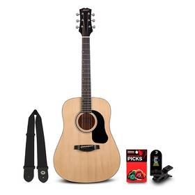 D75snt Mitchell Launch D75s Starter Dreadnought Acoustic Guitar With Accessories